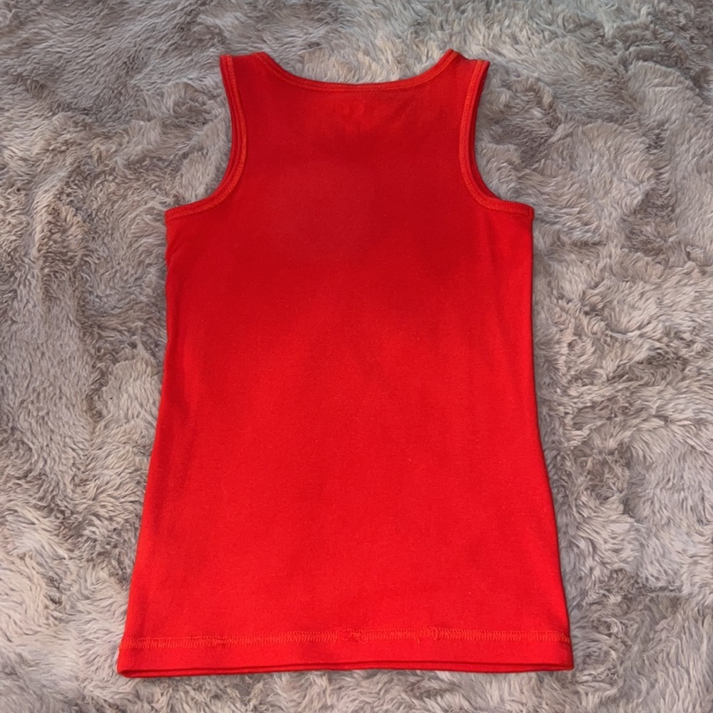 Cat & Jack red sleeveless tank top Medium (7/8) girls shirt - Picture 4 of 6